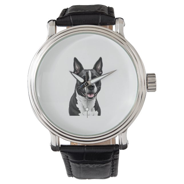 Amerikaanse Staffordshire Terrier Horloge (Voorkant)