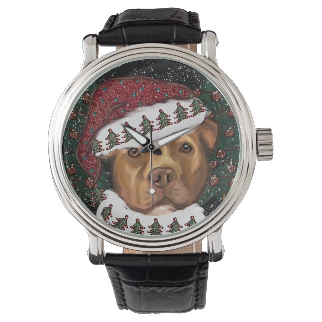 Amerikaanse Staffordshire Terrier  Horloge (Voorkant)