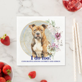 Amerikaanse Staffordshire Terrier Huwelijksservett Servet