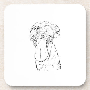 Amerikaanse Staffordshire Terrier Illustratie Bier Onderzetter