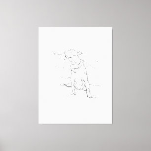 Amerikaanse Staffordshire Terrier Illustratie Canvas Afdruk