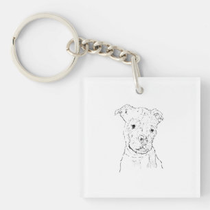 Amerikaanse Staffordshire Terrier Illustratie Sleutelhanger