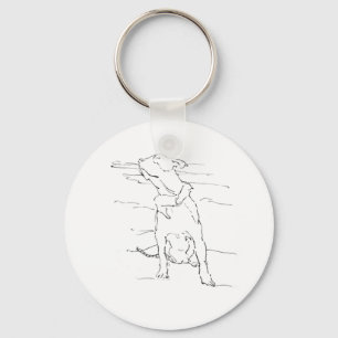 Amerikaanse Staffordshire Terrier Illustratie Sleutelhanger