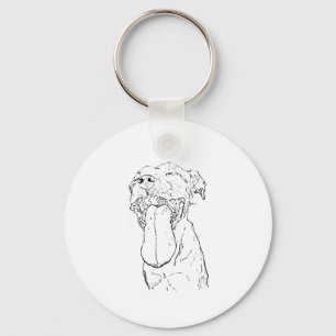 Amerikaanse Staffordshire Terrier Illustratie Sleutelhanger