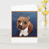 Amerikaanse Staffordshire Terrier Kaart (Gele Bloem)