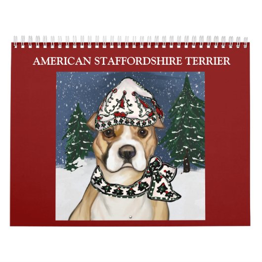 AMERIKAANSE STAFFORDSHIRE TERRIËR KALENDER (Hoes)