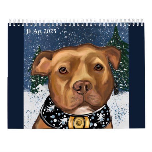 AMERIKAANSE STAFFORDSHIRE TERRIËR KALENDER (Achterkant)