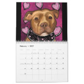 AMERIKAANSE STAFFORDSHIRE TERRIËR KALENDER (Feb 2027)