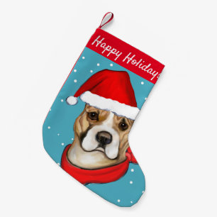 AMERIKAANSE STAFFORDSHIRE TERRIËR KLEINE KERSTSOK