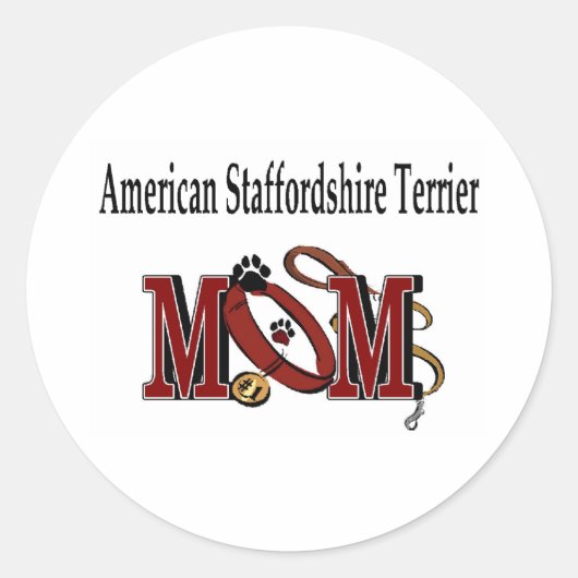 Amerikaanse Staffordshire Terrier Moeder Sticker (Voorkant)