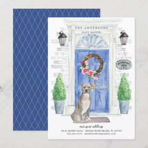 Amerikaanse Staffordshire Terrier Moving Announcem Kaart