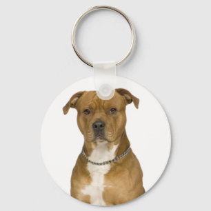 Amerikaanse Staffordshire Terrier Puppy Dog Sleute Sleutelhanger