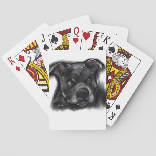 Amerikaanse Staffordshire Terrier Speelkaarten (Achterkant)