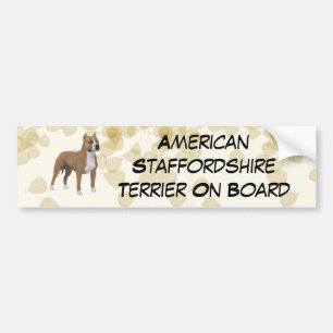 Amerikaanse Staffordshire Terrier ~ Tan Leaves Mot Bumpersticker