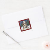 AMERIKAANSE STAFFORDSHIRE TERRIËR VIERKANTE STICKER (Envelop)