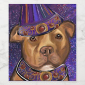 AMERIKAANSE STAFFORDSHIRE WIJN ETIKET (Enkel label)