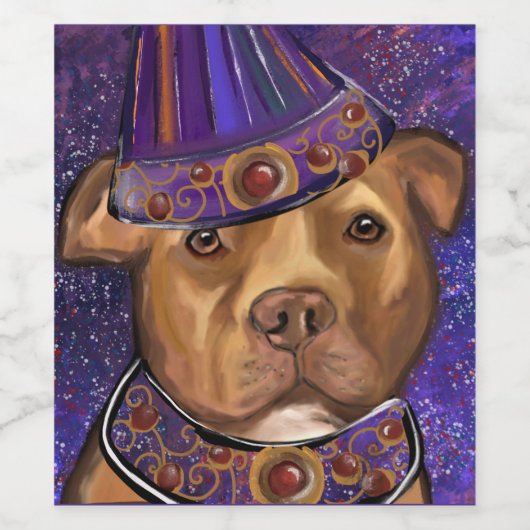 AMERIKAANSE STAFFORDSHIRE WIJN ETIKET (Enkel label)