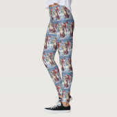 Amerikaanse Staffordshire Winter Wonderland Kerstm Leggings (Links)