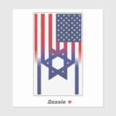 Amerikaanse Stand Met Israël vlag Sticker (Vel)