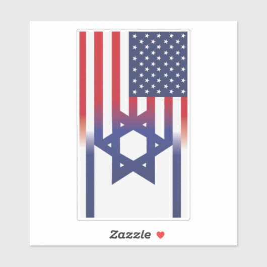 Amerikaanse Stand Met Israël vlag Sticker (Vel)
