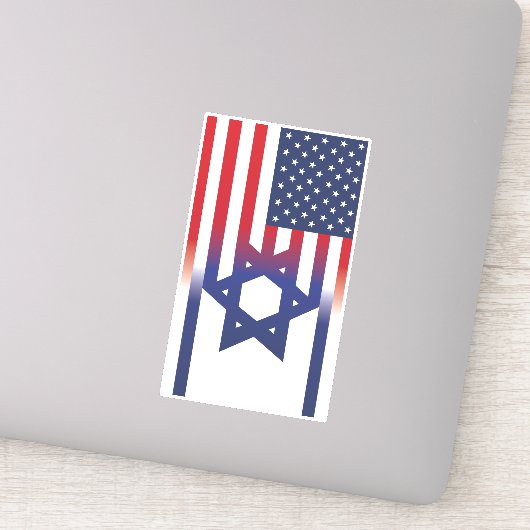 Amerikaanse Stand Met Israël vlag Sticker (Detail)