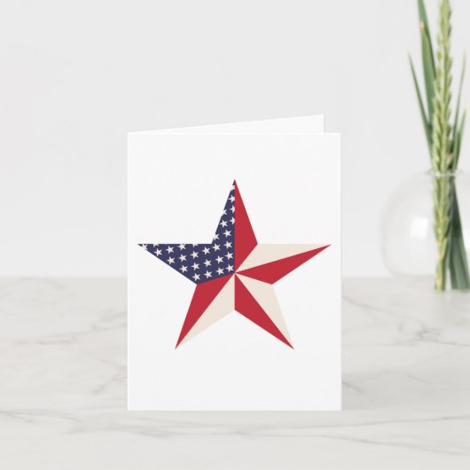 Amerikaanse Star Notecards Kaart (Voorkant)