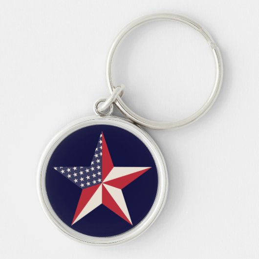 Amerikaanse Star-Sleutelhanger Sleutelhanger (Voorkant)