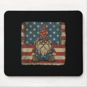 Amerikaanse Star Stripes 4 juli Shirt Gnome Wome Muismat