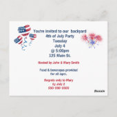 Amerikaanse Starfish 4 juli Briefkaart (Achterkant)