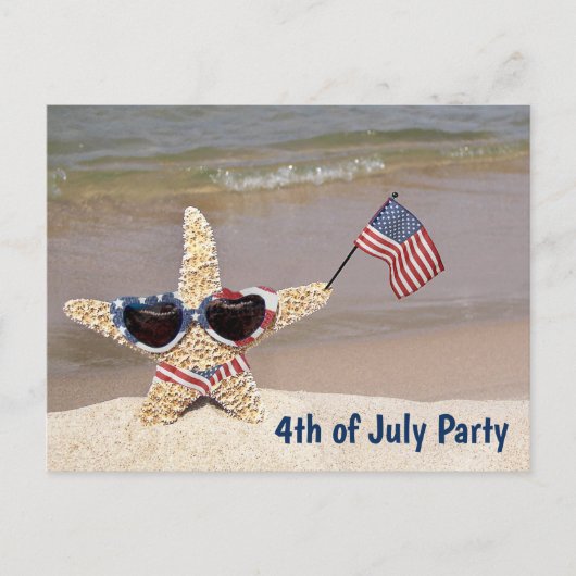 Amerikaanse Starfish 4 juli Briefkaart (Voorkant)