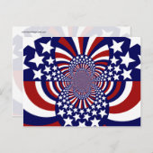 Amerikaanse stars en Stripes patriottisch ontwerp Briefkaart (Voorkant / Achterkant)