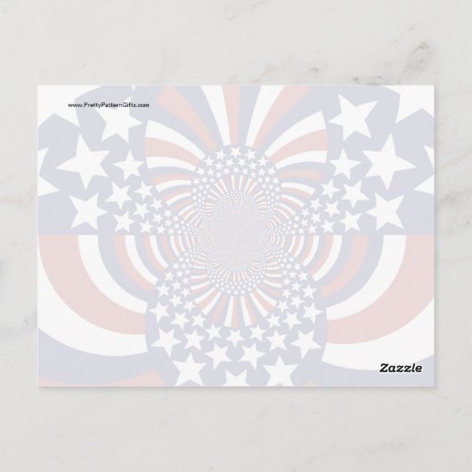 Amerikaanse stars en Stripes patriottisch ontwerp Briefkaart (Achterkant)