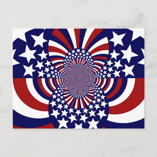 Amerikaanse stars en Stripes patriottisch ontwerp Briefkaart (Voorkant)