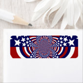 Amerikaanse stars en Stripes patriottisch ontwerp Etiket (Insitu)