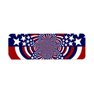 Amerikaanse stars en Stripes patriottisch ontwerp Etiket