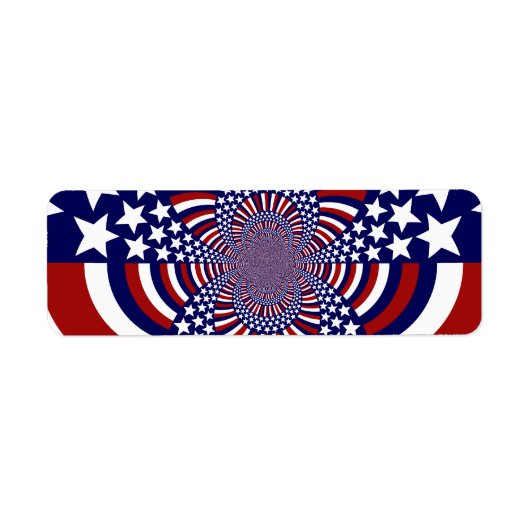 Amerikaanse stars en Stripes patriottisch ontwerp Etiket (Voorkant)