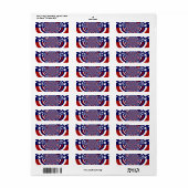 Amerikaanse stars en Stripes patriottisch ontwerp Etiket (Full Sheet)