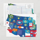 Amerikaanse Staten Briefkaart (Voorkant / Achterkant)
