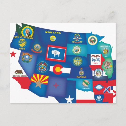 Amerikaanse Staten Briefkaart (Voorkant)