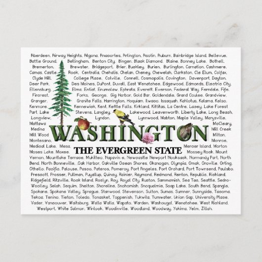 Amerikaanse Staten - Briefkaart Washington (Voorkant)