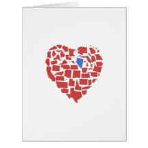 Amerikaanse Staten Heart Mosaic Nevada Red