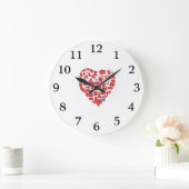 Amerikaanse staten Heart Mosaic Ohio Red Grote Klok (Huis)