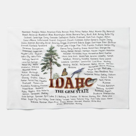 Amerikaanse staten - Idaho Kitchen Towel Theedoek (Horizontaal)