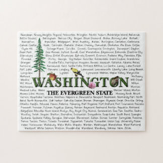 Amerikaanse staten - Washington Jigzaag Puzzle Legpuzzel