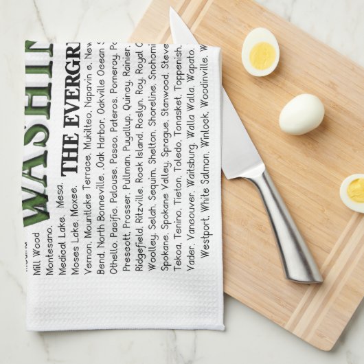 Amerikaanse staten - Washington Kitchen Towel Theedoek (Quarter Fold)