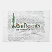 Amerikaanse staten - Washington Kitchen Towel Theedoek (Horizontaal)