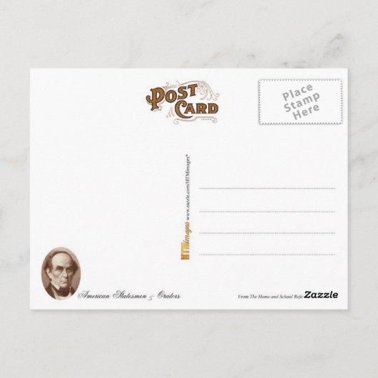 Amerikaanse Statesmen en Orators Briefkaart (Achterkant)
