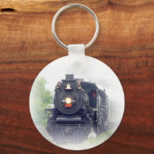 amerikaanse steamtrein sleutelhanger (Voorkant)