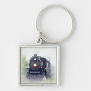 amerikaanse steamtrein sleutelhanger
