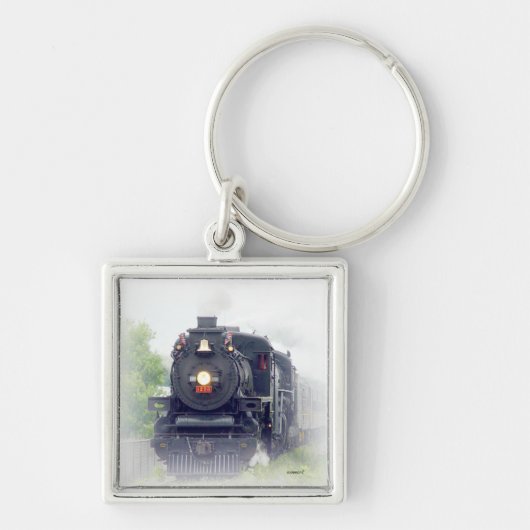 amerikaanse steamtrein sleutelhanger (Voorkant)